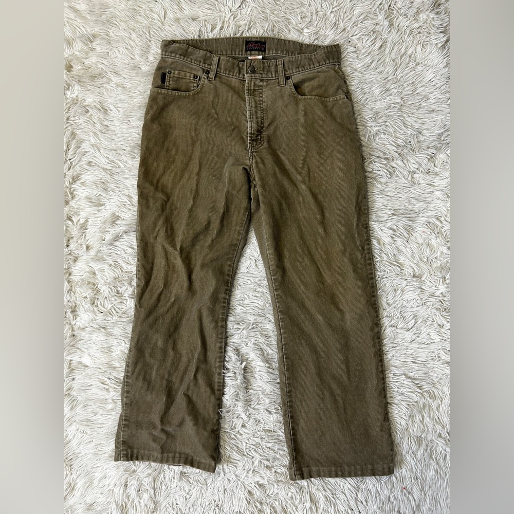 ◾️Vintage Indian Motorcycle Corduroy Khaki Denim Pants